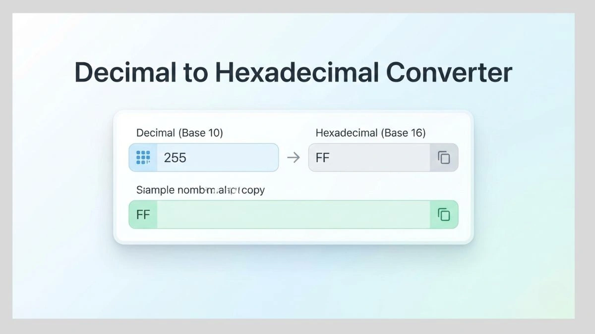 Decimal to Hexadecimal Converter | Decimal to Hex Converter