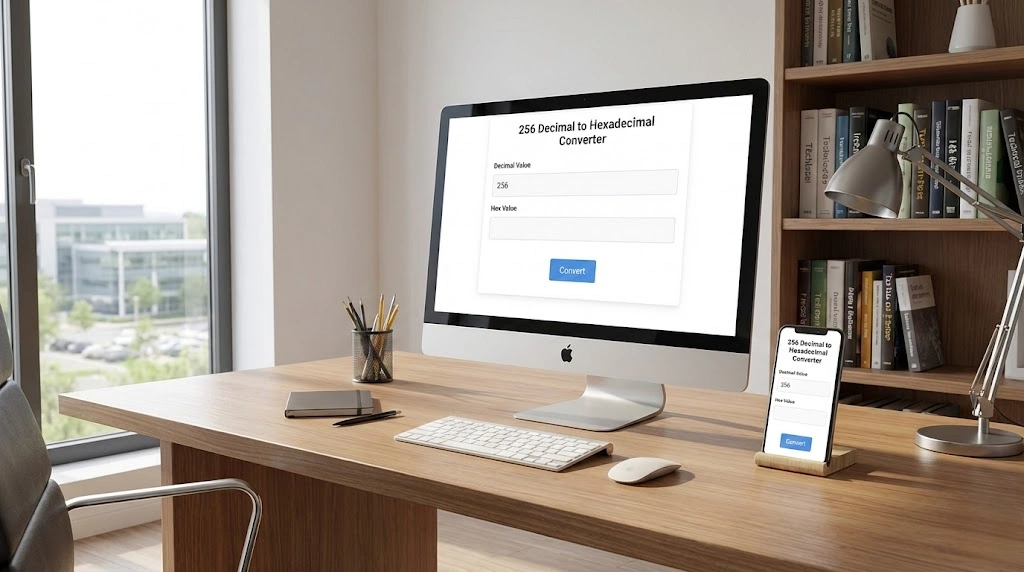 256 Decimal to Hexadecimal Converter