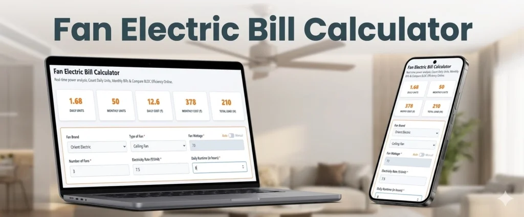 Fan Electric Bill Calculator - Electricity Usage of a Fan