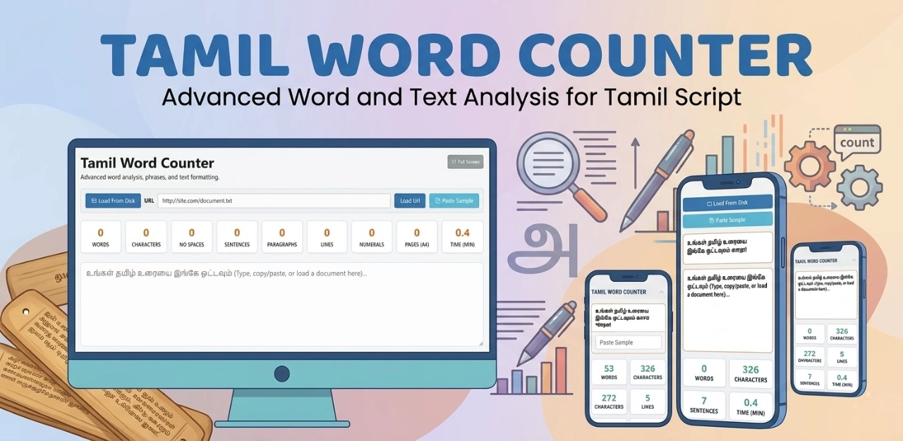 Tamil Word Counter – Count Words, Characters & Sentences